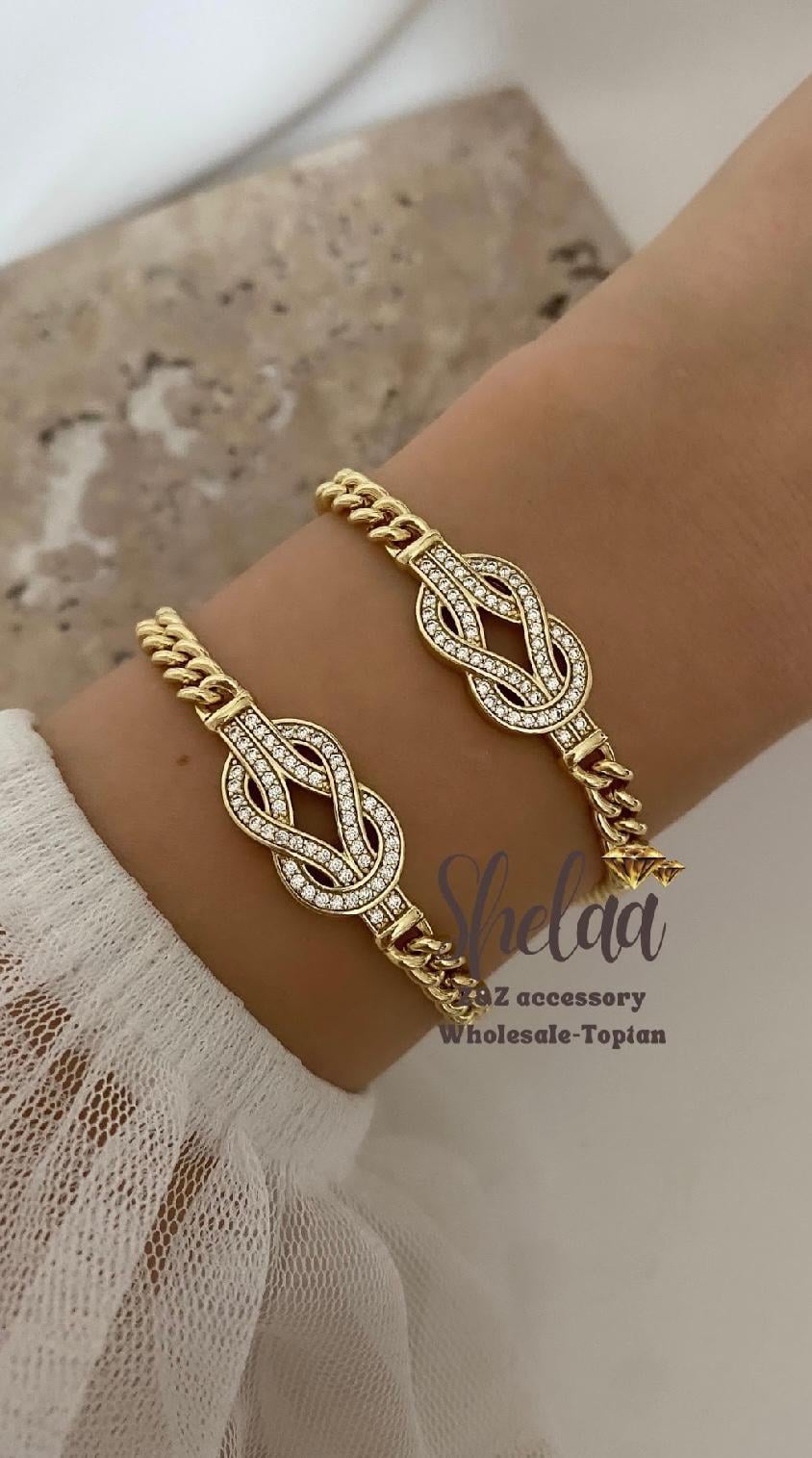 10634 14K Altın Renk Kuyumcu Model Xuping Bileklik