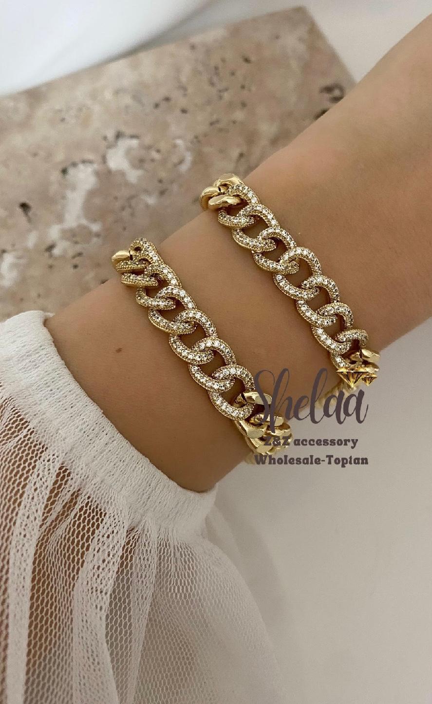 10650 14K Altın Renk Kuyumcu Model Xuping Bileklik