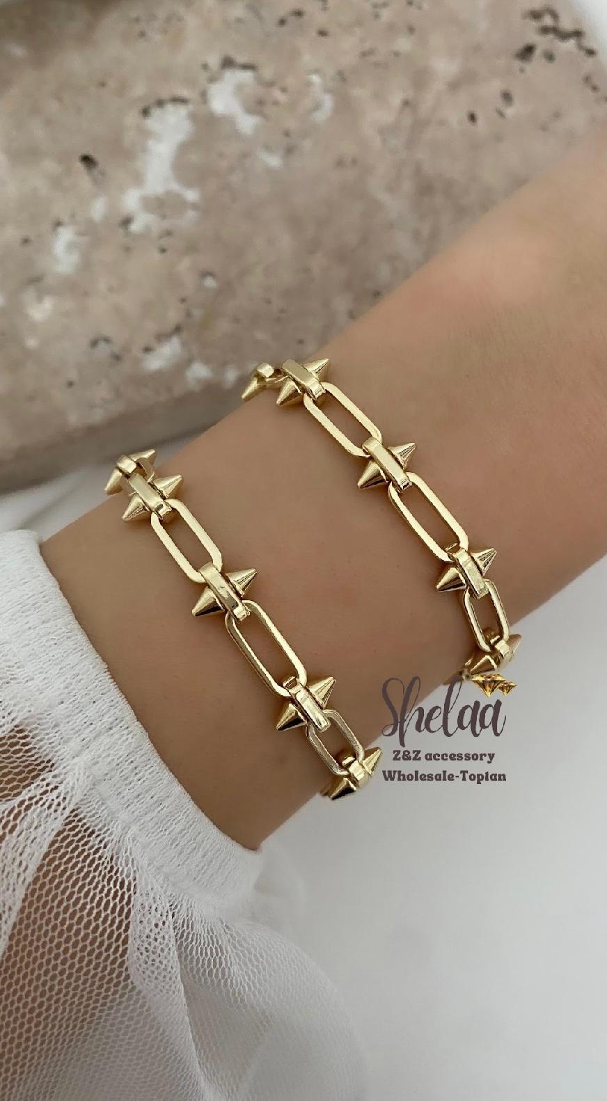 10787 14K Altın Renk Kuyumcu Model Xuping Bileklik