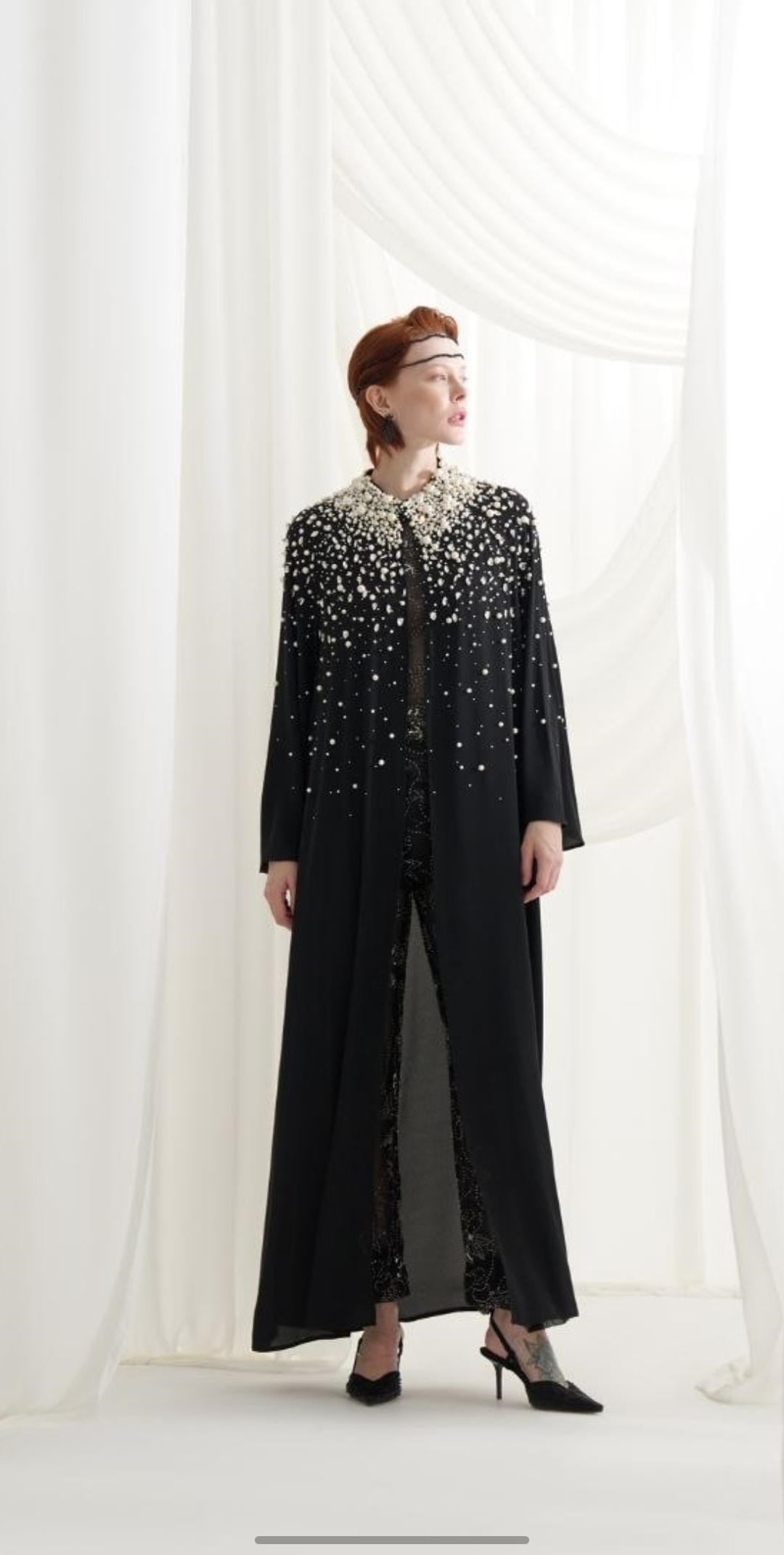 ETRUCCİ İNCİ DETAY ABAYA
