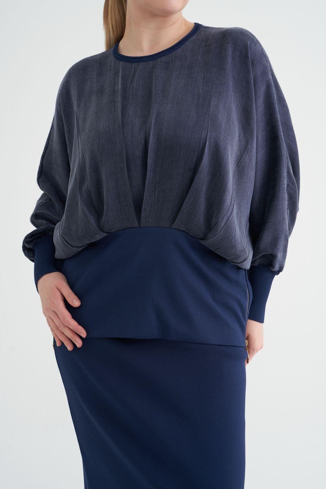 NİLİWİ YANLARI FERMUARLI QUPRA BLUZ