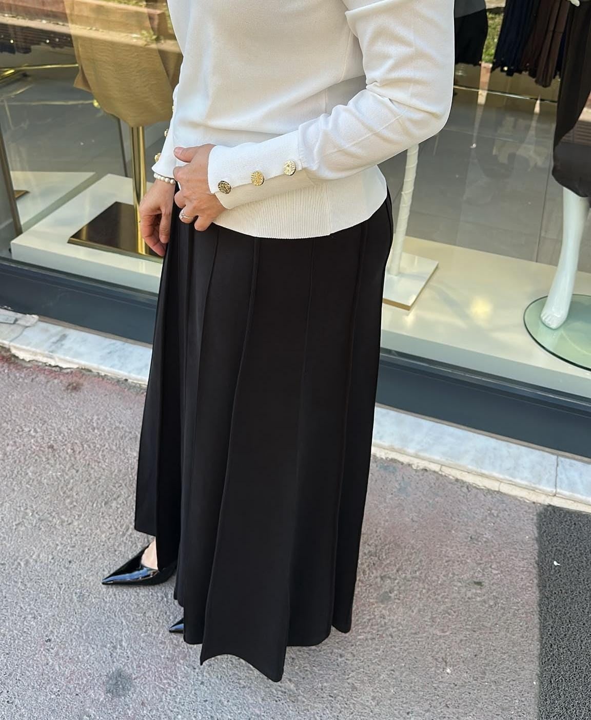 NQY PRIVE MODAL KUMAŞ  BUĞLEM ETEK