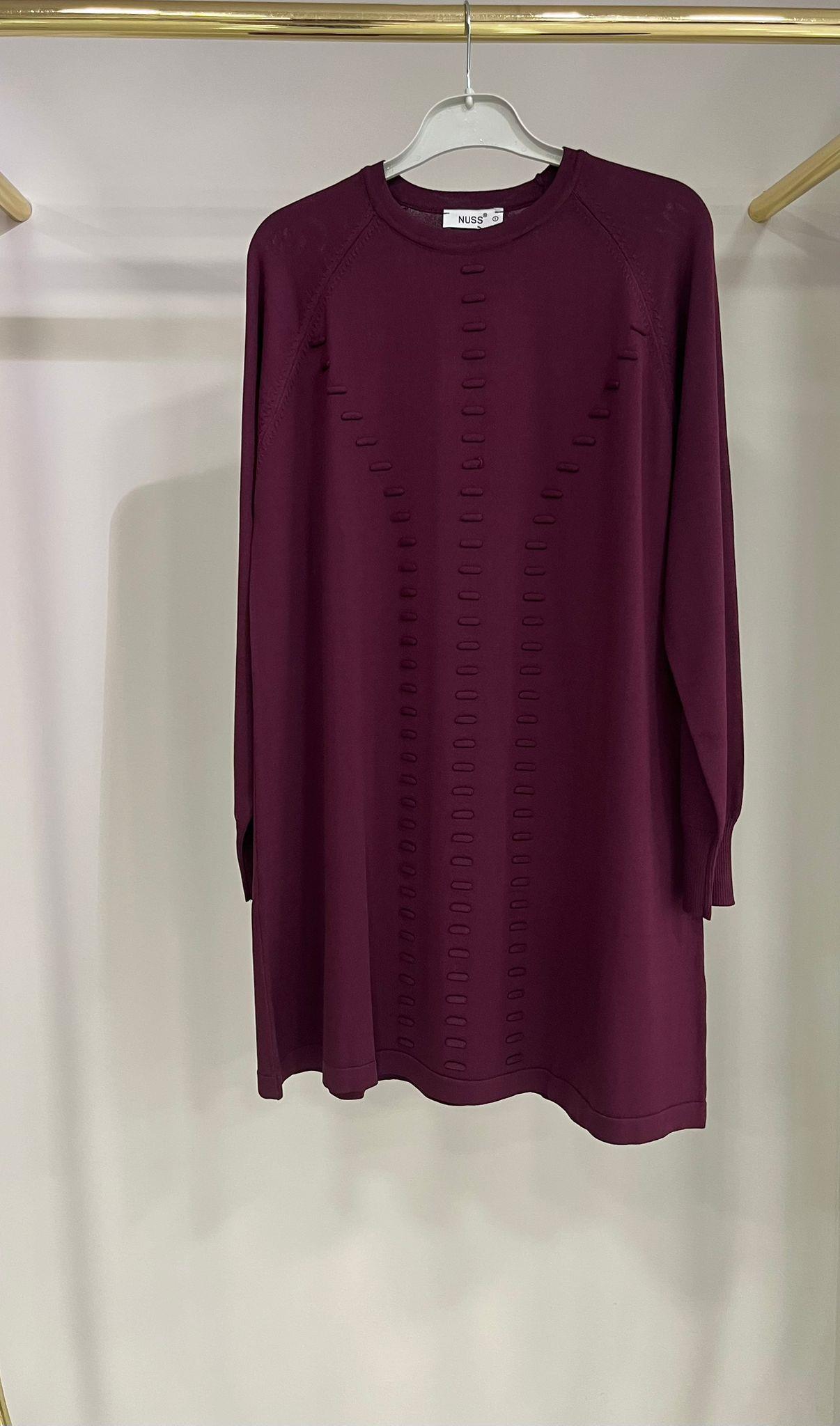 Nuss Bordo Uzun Merserize Tunik
