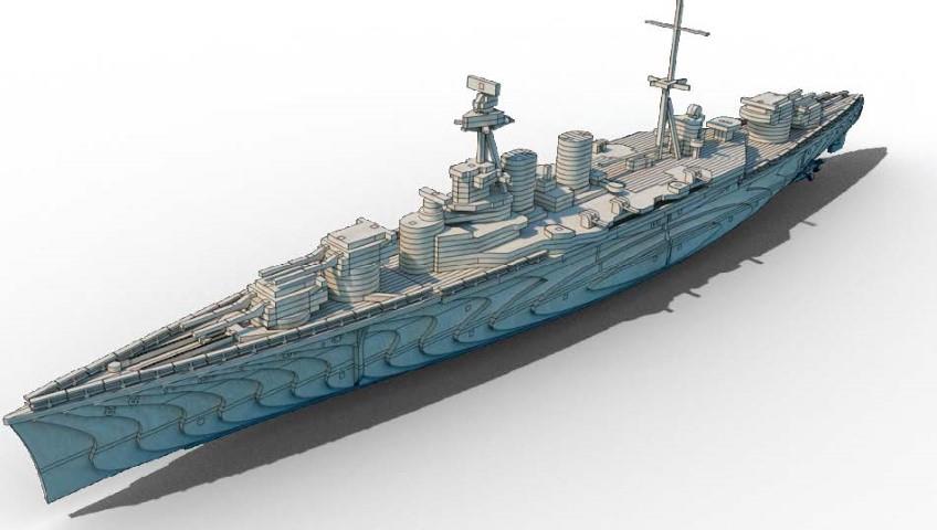 HMS Hood Savaş Gemisi Maketi | İleri Seviye