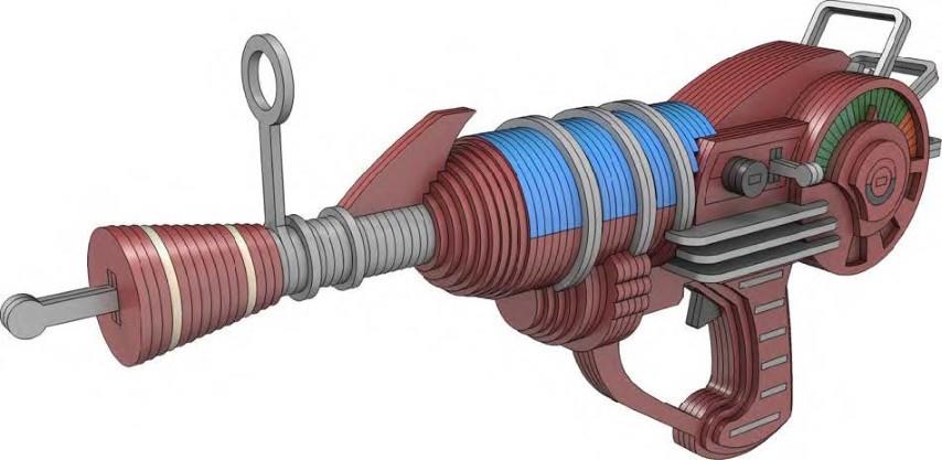 İleri Seviye Bilim Kurgu FilmMastır Blaster Ray Gun Bilim Kurgu Film Maketi | İleri Seviye3D Sergi
