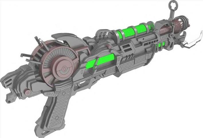 İleri Seviye Bilim Kurgu FilmMekatronik Ray Gun Bilim Kurgu Film Maketi | İleri Seviye3D Sergi