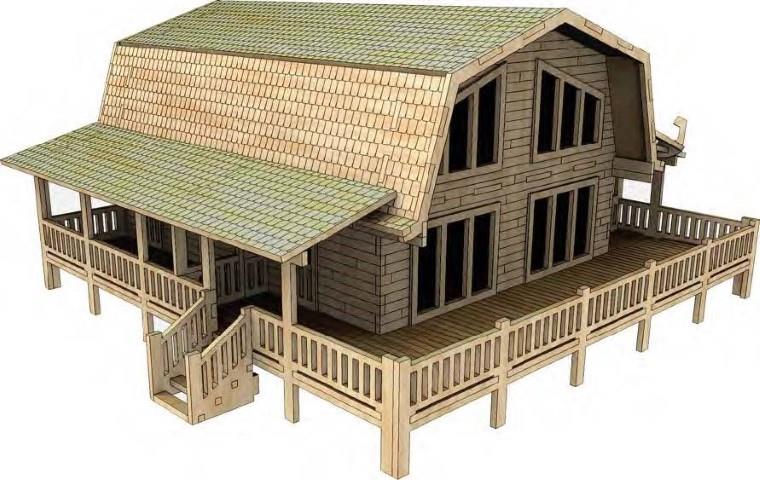 İleri Seviye EvlerDelux Kulübe Ev Maketi | İleri Seviye3D Sergi