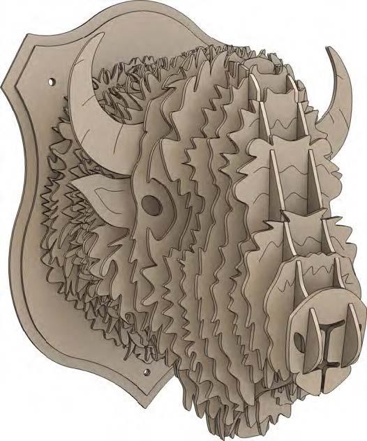 İleri Seviye Hayvan BaşlarıBizon Hayvan Başı Maketi | İleri Seviye3D Sergi