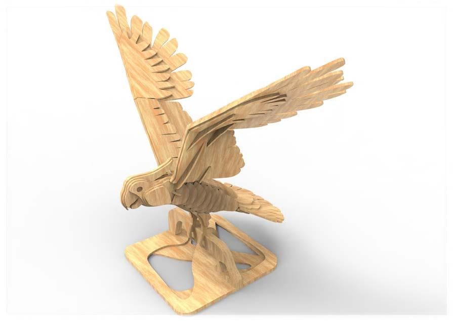 İleri Seviye Kuş TürleriSülfür Kakadu Kuş Maketi | İleri Seviye3D Sergi