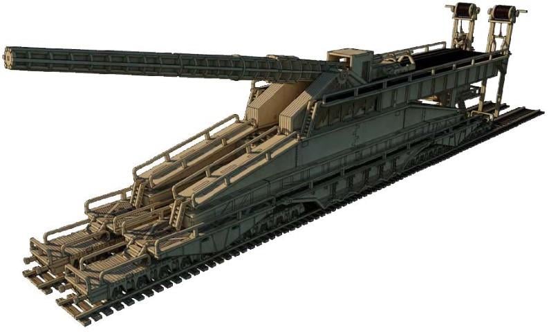 İleri Seviye TrenlerWWII Alman Schwerer Gustavo Treni Silah Maketi | İleri Seviye3D Sergi