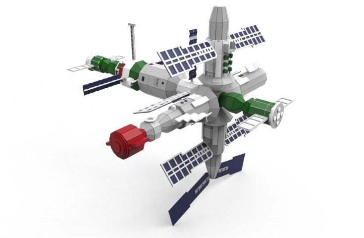 İleri Seviye Uzay AraçlarıMIRR Uzay İstasyonu Uzay Aracı Maketi | İleri Seviye3D Sergi