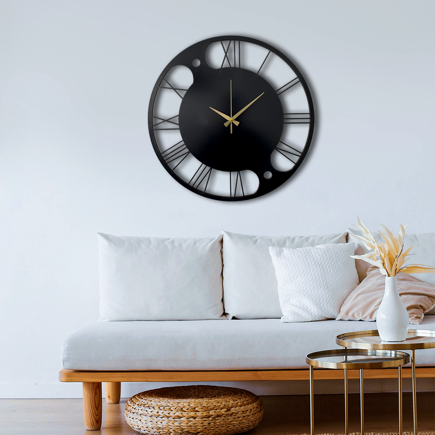 3D SergiModern Metal Duvar Saati | Ortası DolguluMETAL SAATLER