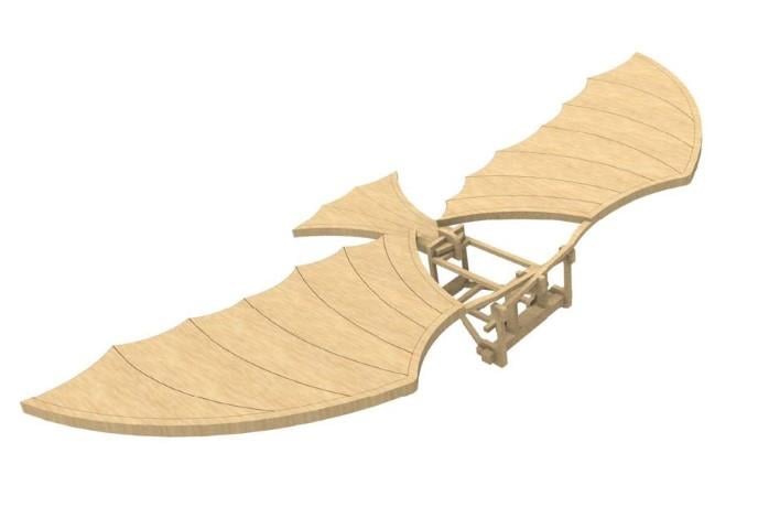 Orta Seviye Hava TaşıtlarıDa Vinci'nin Ornithoptertsi Hava Taşıtı Maketi | Orta Seviye3D Sergi