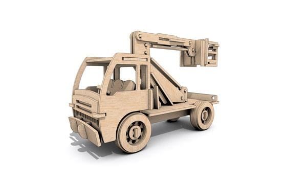 Orta Seviye Kamyon & Traktörİnsan Kaldırma Kamyonu Maketi | Orta Seviye3D Sergi