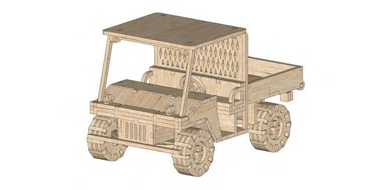 Orta Seviye Kamyon & TraktörKavasaki Küçük Yük Arabası Maketi | Orta Seviye3D Sergi