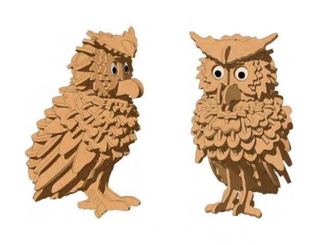 Orta Seviye Kuş TürleriBaykuş Kuş Maketi | Orta Seviye3D Sergi