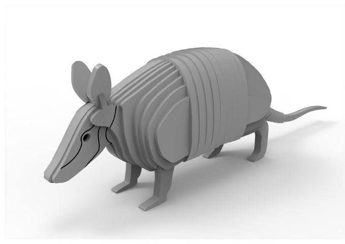 Orta Seviye Yabani HayvanlarArmadillo Yabani Hayvan Maketi | Orta Seviye3D Sergi