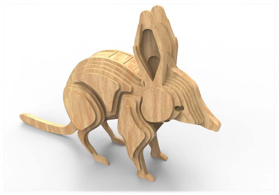 Orta Seviye Yabani HayvanlarBandikut Yabani Hayvan Maketi | Orta Seviye3D Sergi