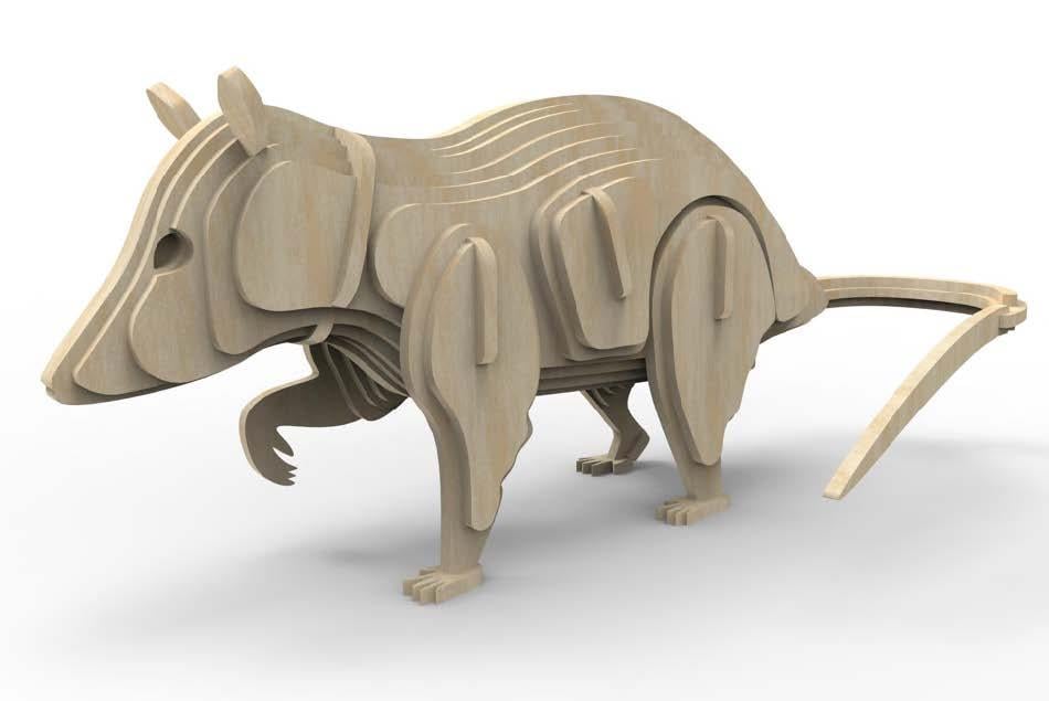 Orta Seviye Yabani HayvanlarOpossum Yabani Hayvan Maketi | Orta Seviye3D Sergi