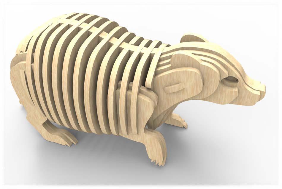Orta Seviye Yabani HayvanlarPorsuk Yabani Hayvan Maketi | Orta Seviye3D Sergi