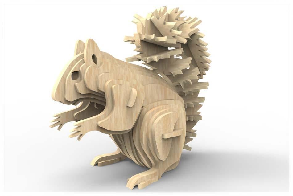 Orta Seviye Yabani HayvanlarSincap Yabani Hayvan Maketi | Orta Seviye3D Sergi