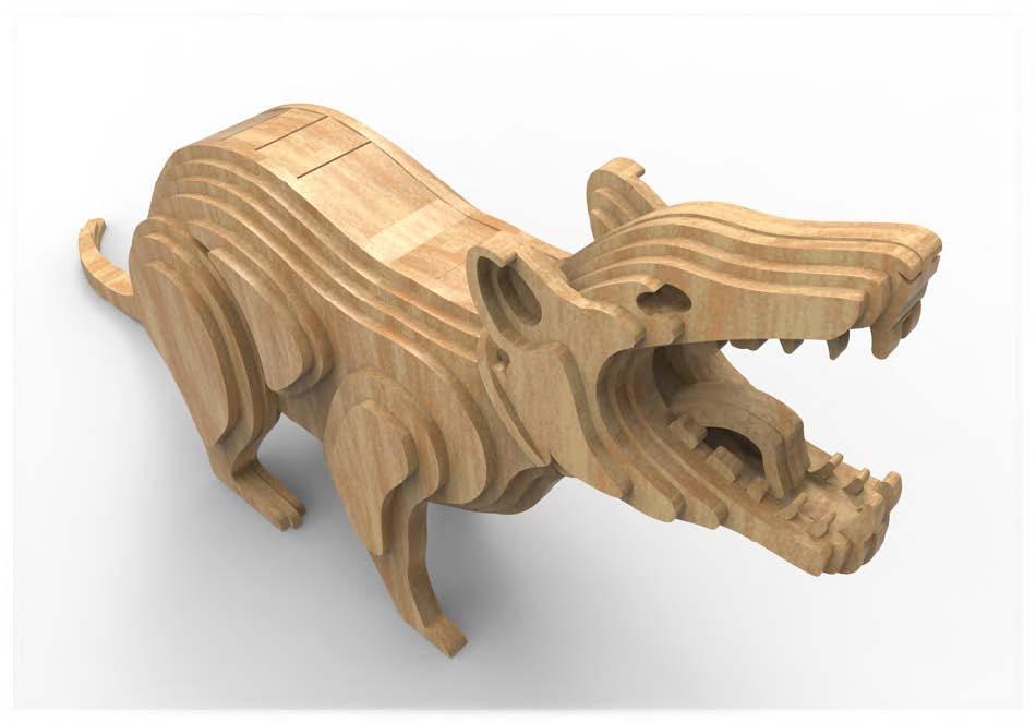 Orta Seviye Yabani HayvanlarTazmanya Canavarı Yabani Hayvan Maketi | Orta Seviye3D Sergi