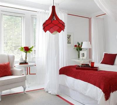 AVİZEDekoratif Ahşap Avize | Buket Tasarımlı - Kırmızı3D Sergi