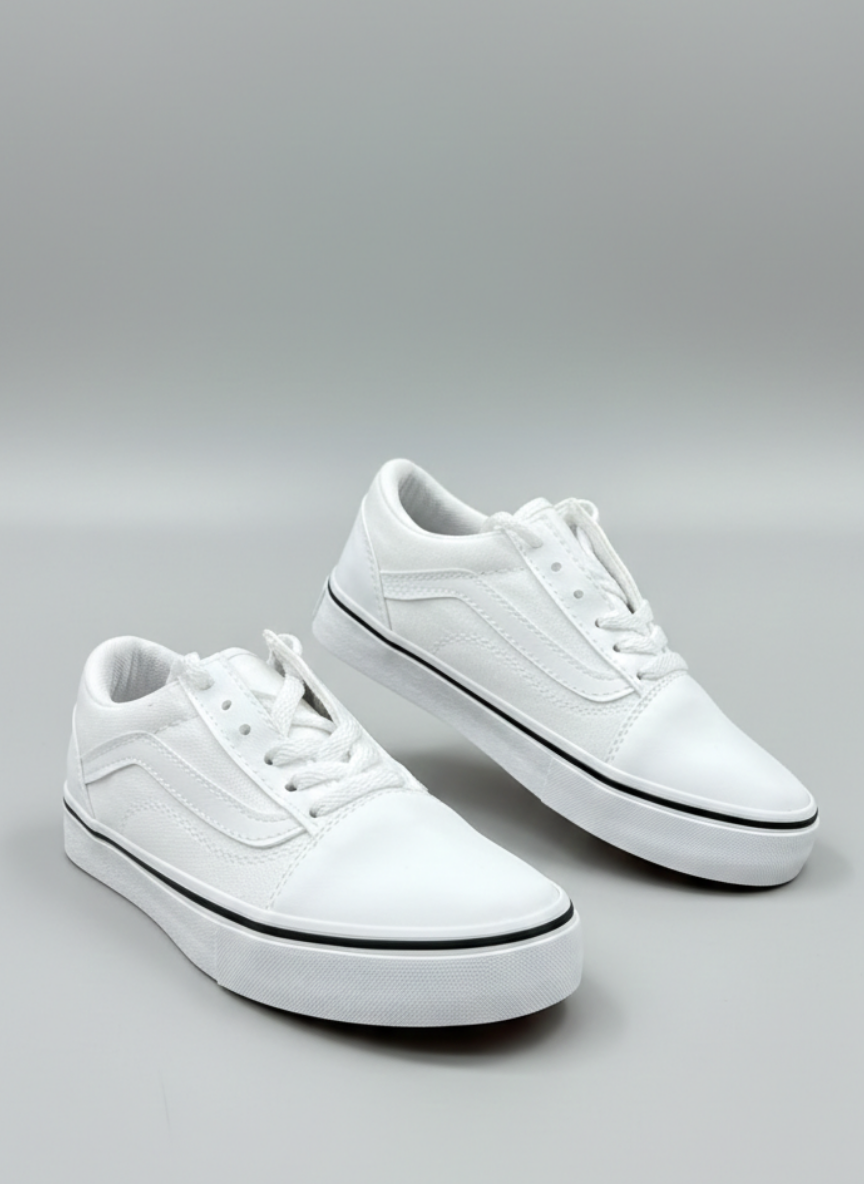 Bağcıklı Unisex Spor Sneaker - Beyaz