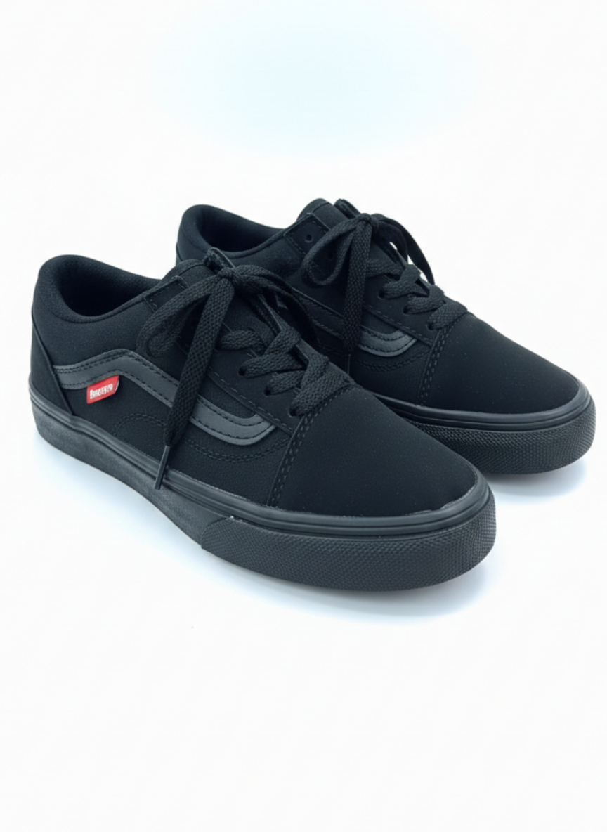 Bağcıklı Unisex Spor Sneaker - Siyah Kömür