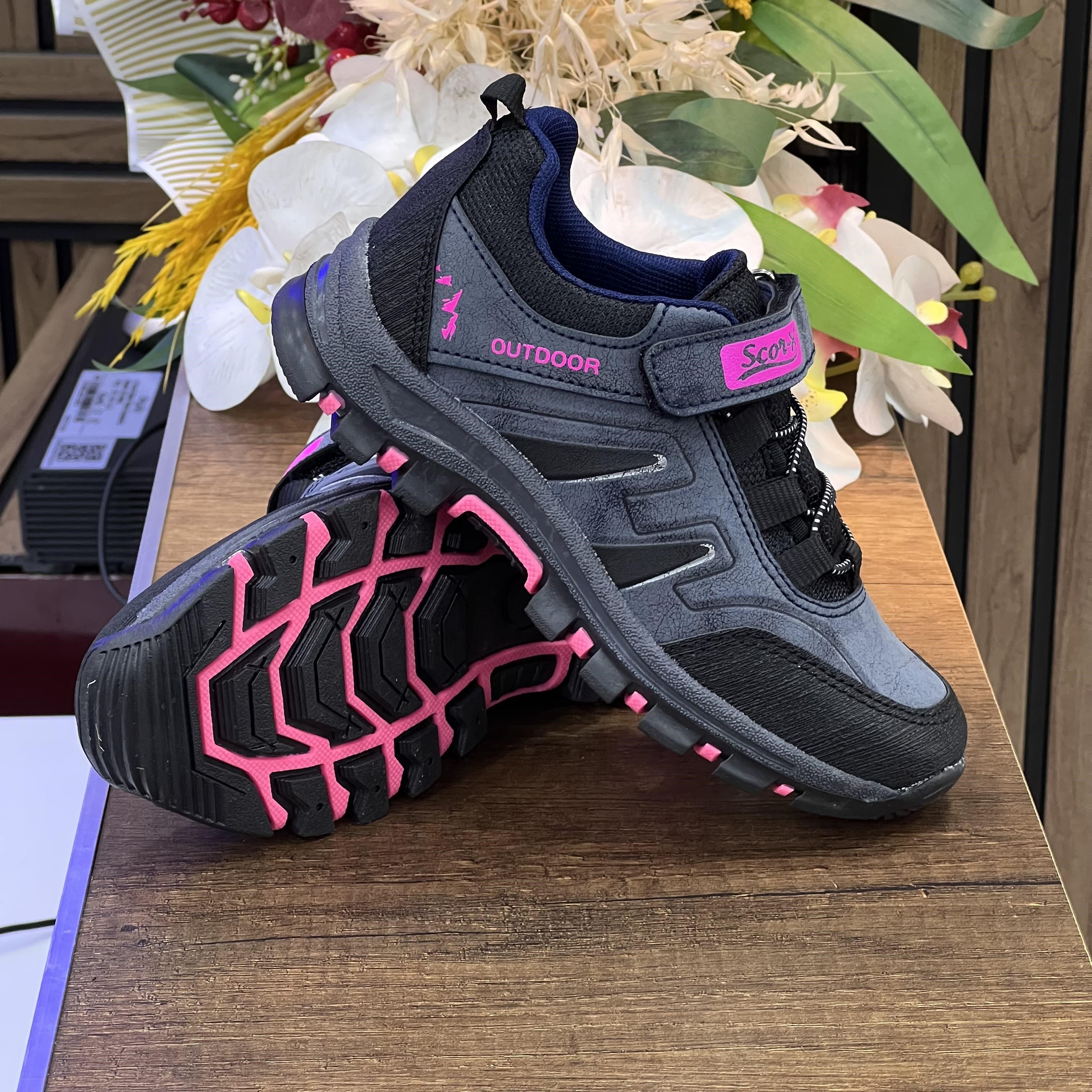 Bantlı Unisex Kısa Çocuk Spor Outdoor Ayakkabı-Lacivert Fuji
