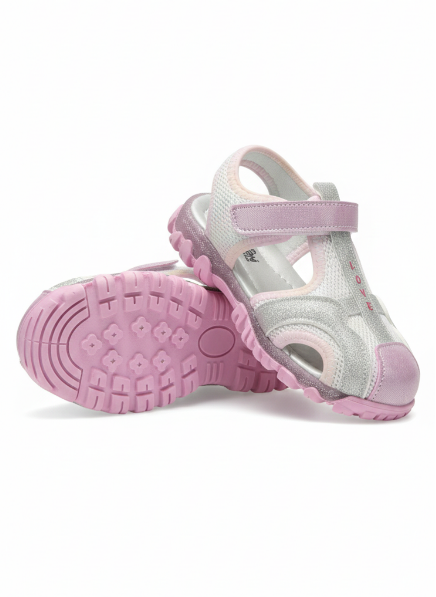 Çocuk Tek Bantlı Sandalet-Pembe Gökkuşağı