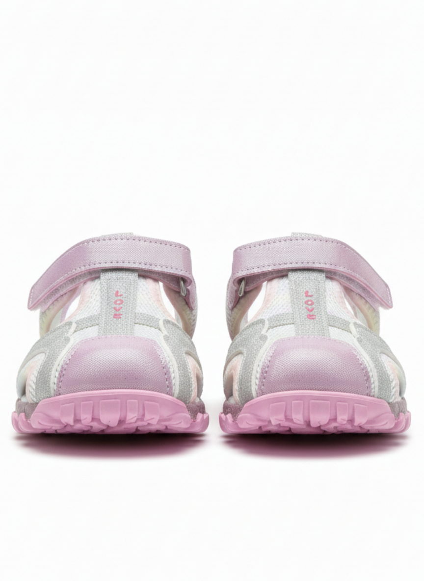 Çocuk Tek Bantlı Sandalet-Pembe Gökkuşağı