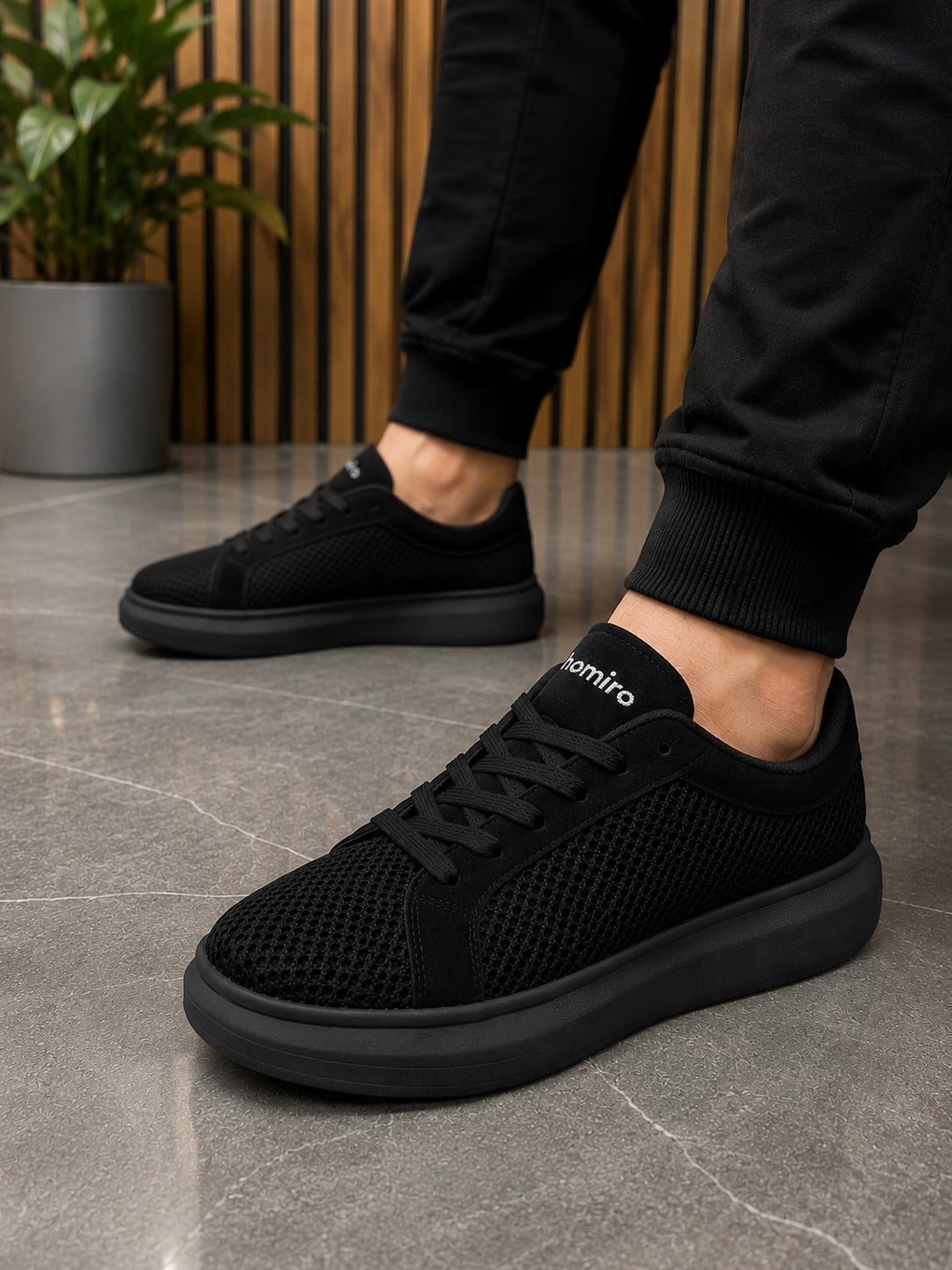 Homiro Unisex Günlük Rahat Taban Bağcıklı Sneaker Spor Ayakkabı