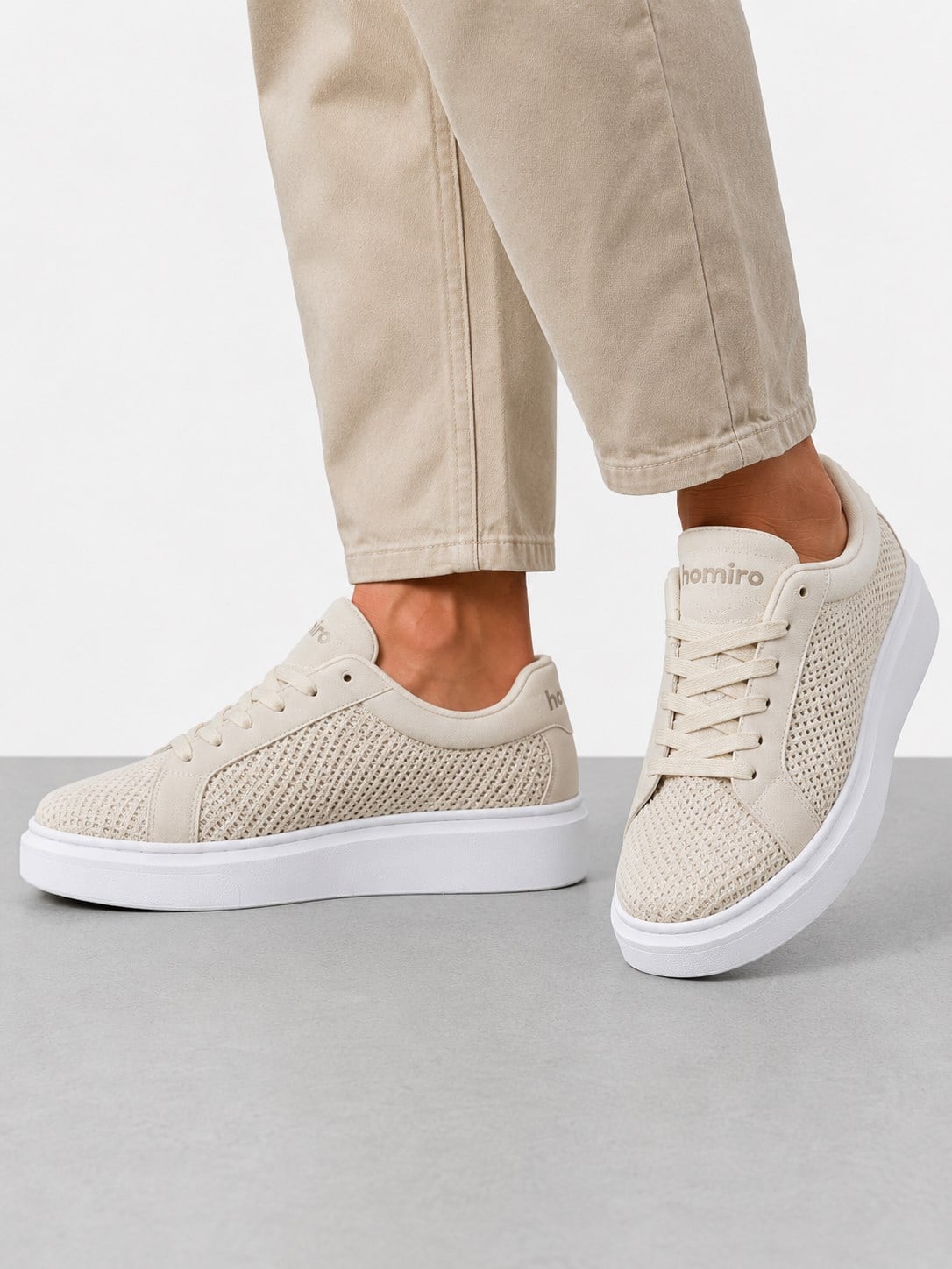 Homiro Unisex Günlük Rahat Taban Bağcıklı Sneaker Spor Ayakkabı