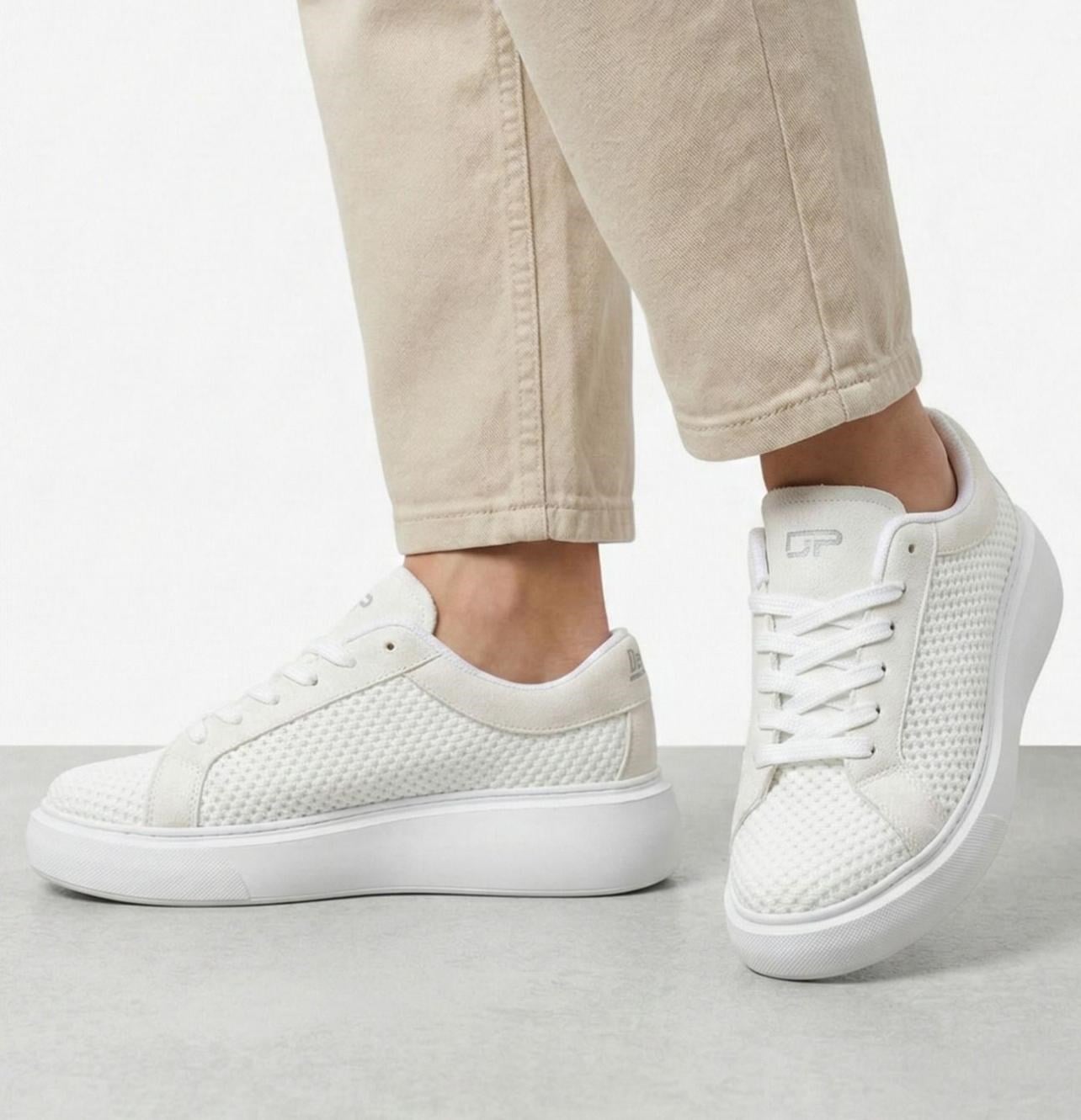 Homiro Unisex Günlük Rahat Taban Bağcıklı Sneaker Spor Ayakkabı