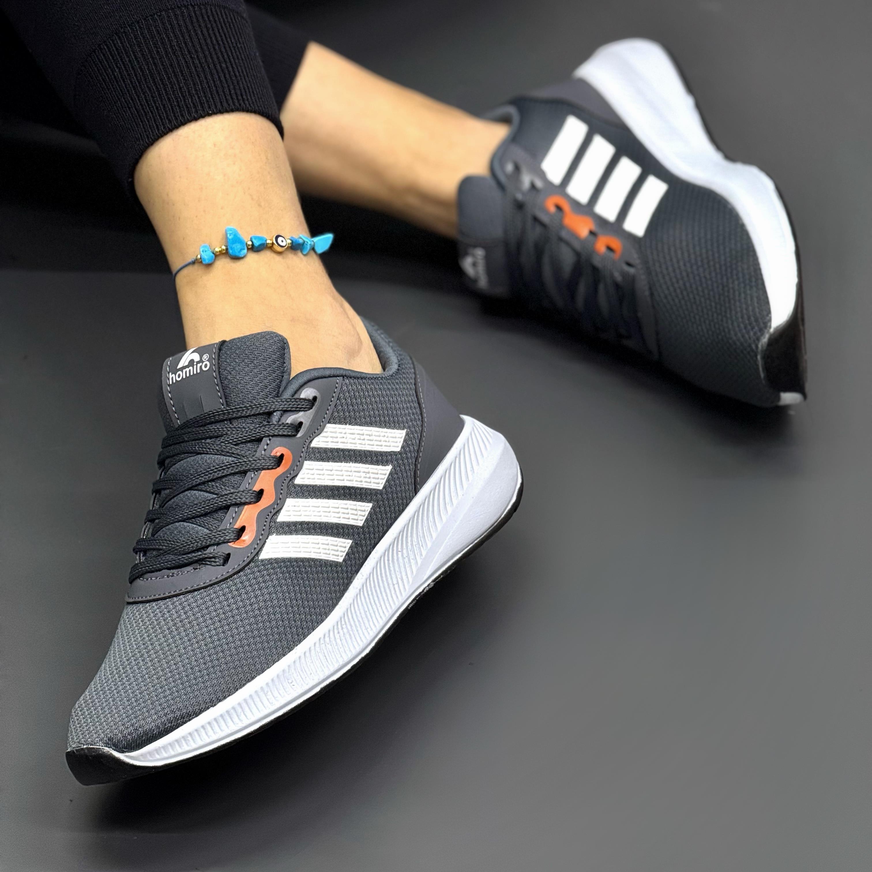 Unisex Fuspetli Poli Taban Spor Ayakkabı-Füme-Beyaz
