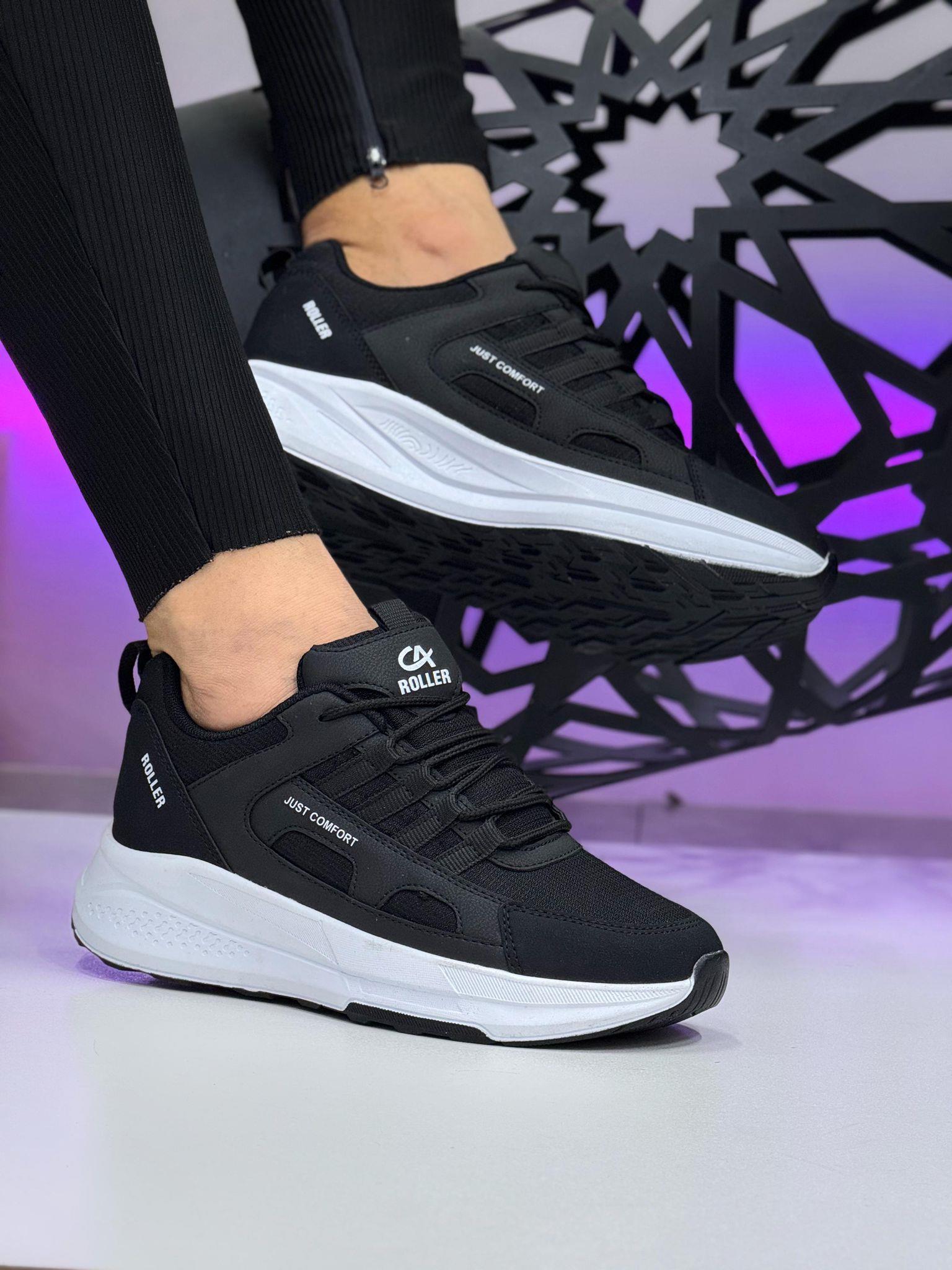Unisex Fuspetli Su Geçirmez Spor Ayakkabı - Siyah Beyaz