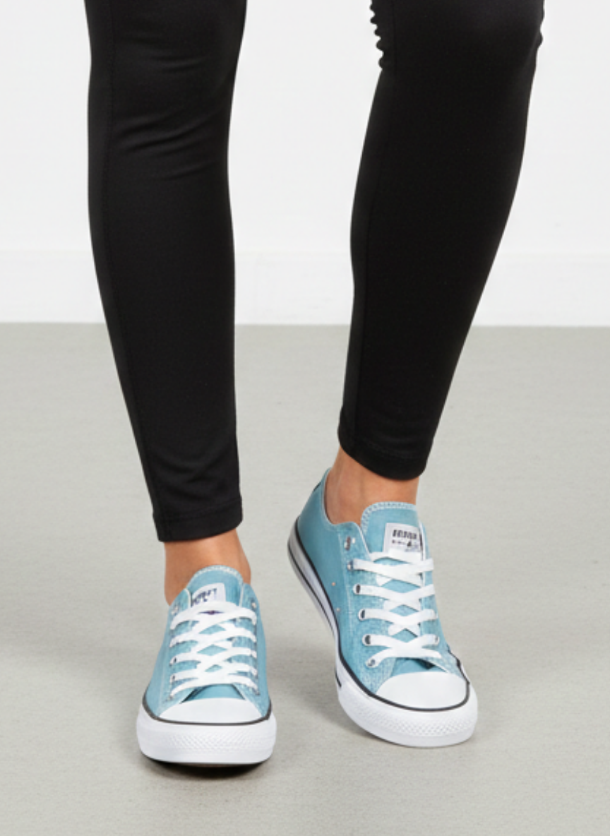 Unisex Kısa Keten Spor Ayakkabı - Turkuaz
