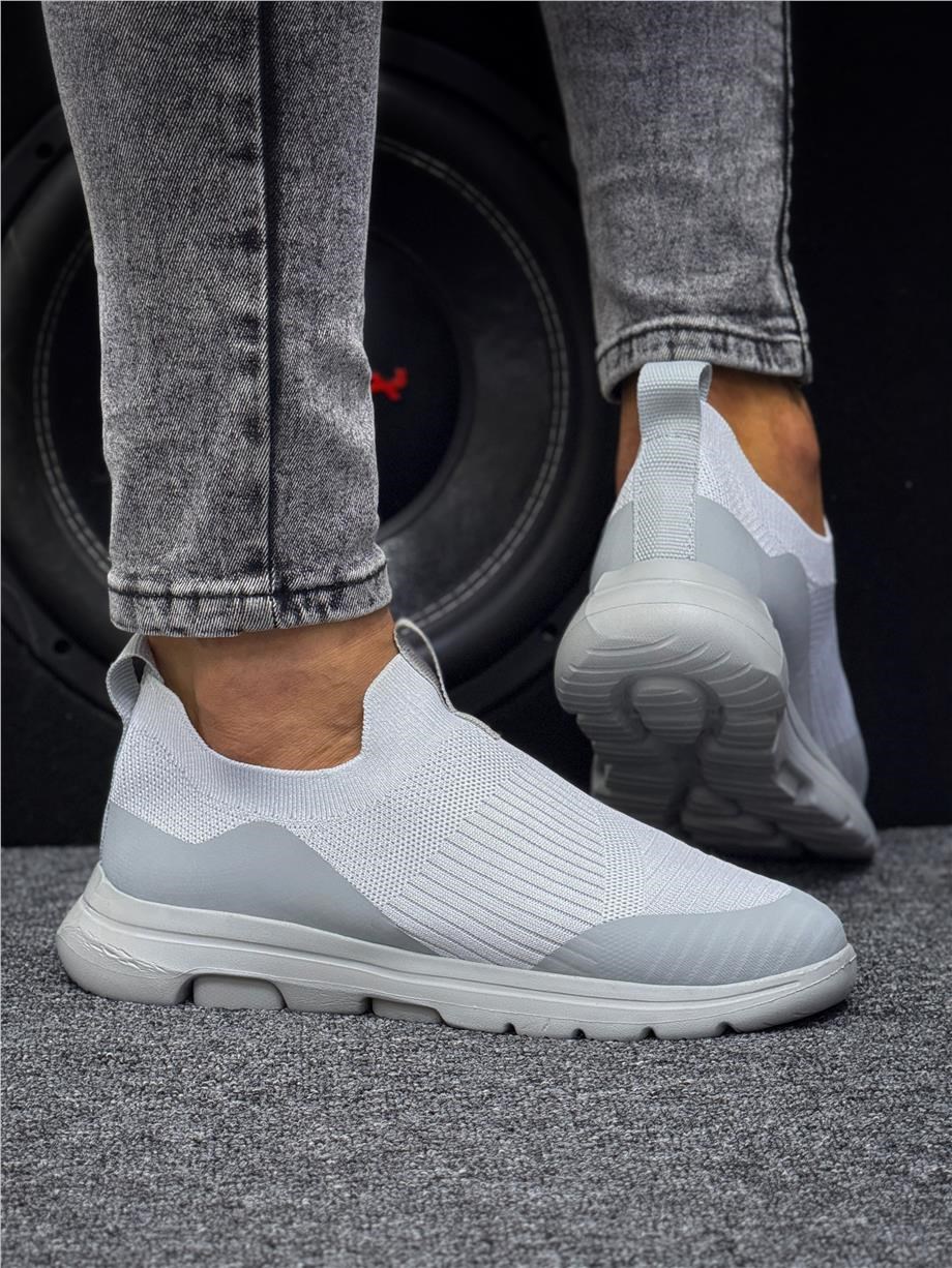 Unisex Ortopedik Bağcıksız Triko Spor Ayakkabı-Buz