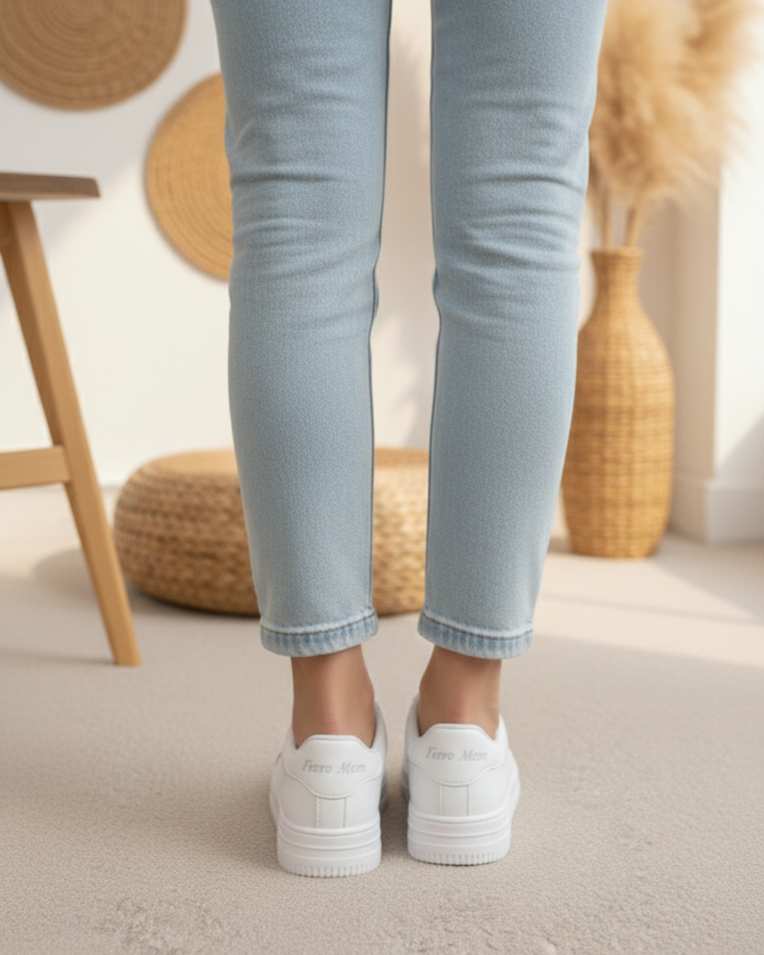 Unisex Ortopedik Rahat Spor Ayakkabı - Beyaz 