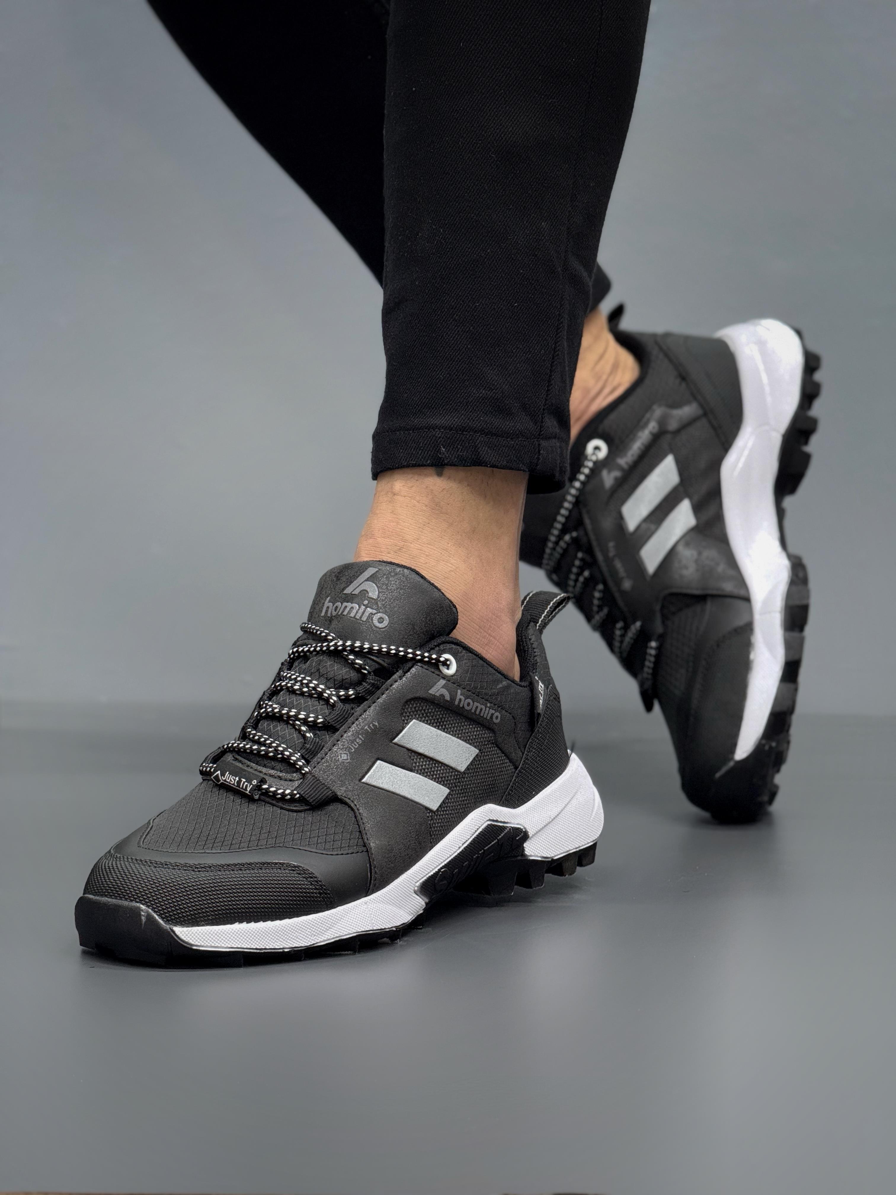 Unisex Su Geçirmez Poli Taban Spor Ayakkabı-Siyah-Beyaz