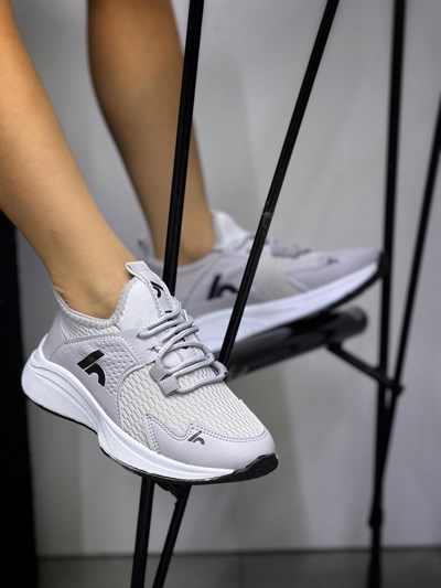 Bağcıklı Unisex Çocuk Spor Ayakkabısı-Buz-Siyah
