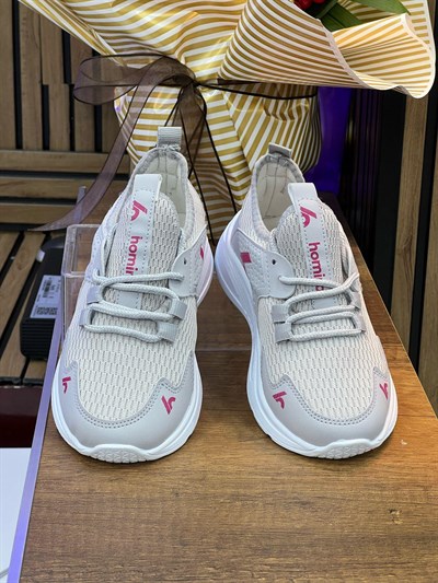 Bağcıklı Unisex Çocuk Spor Ayakkabısı-Buz-Fuji-Pembe