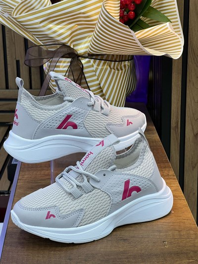 Bağcıklı Unisex Çocuk Spor Ayakkabısı-Buz-Fuji-Pembe