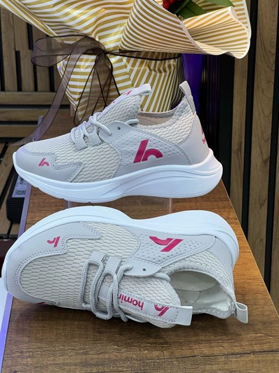 Bağcıklı Unisex Çocuk Spor Ayakkabısı-Buz-Fuji-Pembe