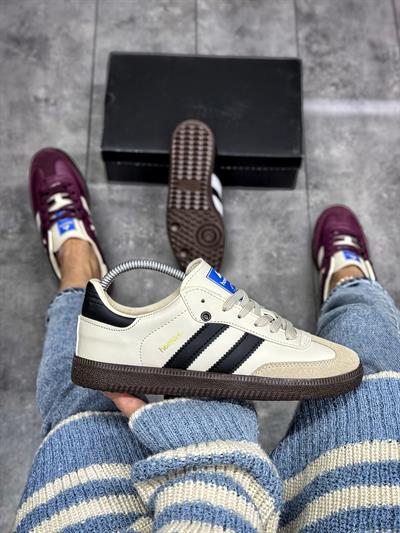 Bağcıklı Unisex Spor Sneaker Ayakkabı-Bej-Siyah