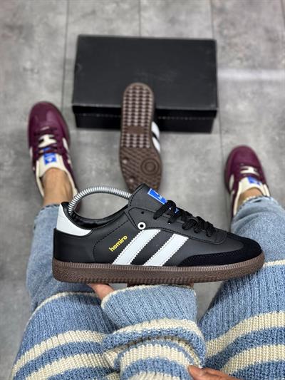Bağcıklı Unisex Spor Sneaker Ayakkabı-Siyah-Beyaz