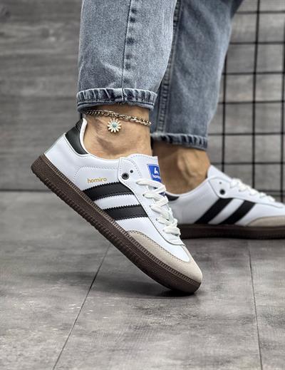 Bağcıklı Unisex Spor Sneaker Ayakkabı-Beyaz-Siyah