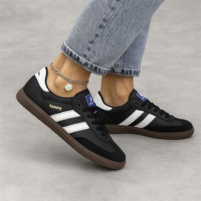 Bağcıklı Unisex Spor Sneaker Ayakkabı-Siyah-Beyaz