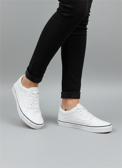 Bağcıklı Unisex Spor Sneaker - Beyaz